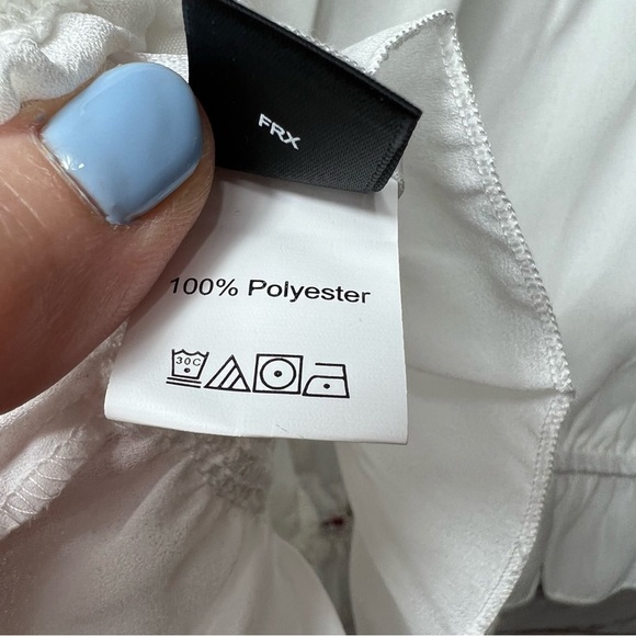 Nwt Shein Vcay Lace Panel Off Shoulder Peplum Crop Blouse - Picture 6 of 7